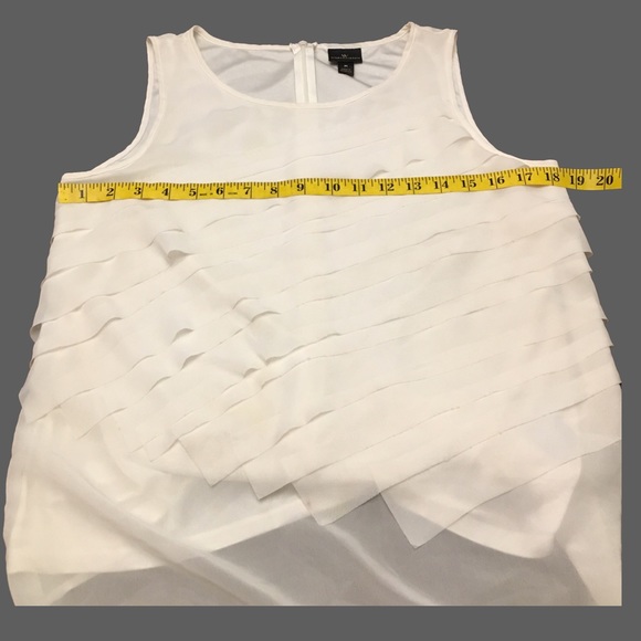 🖐️Worthington Layered Tank Top, Off White, sz Medium - Picture 5 of 16